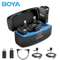 BOYA BOYAMIC Professional Wireless Lavalier Lapel Microphone for iPhone Android Camera Youtube Streaming Record Interview Vlog