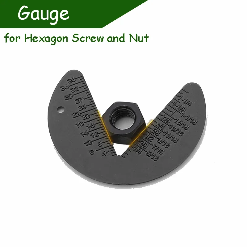Gauge Hexagonal Screws and Nuts Metric and Imperial All-in-One Sample 60 Degree Radius Gauge Pitch Ruler Gauge Measurement