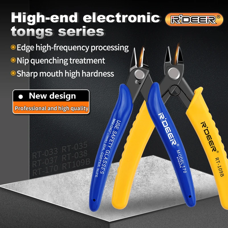 R'DEER Hand Tools Pliers Multi Functional Tools Electrical Wire Cable Cutters Cutting Side Snips Flush Electronic Pliers