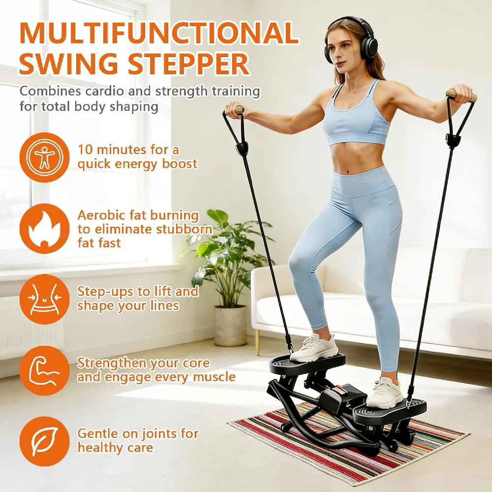 Rock Stepper, Side Steppers for Exercise at Home | 300 LBS Weight Capacity, Noise-Reducing & Portable Rocker Exercise Equipment
