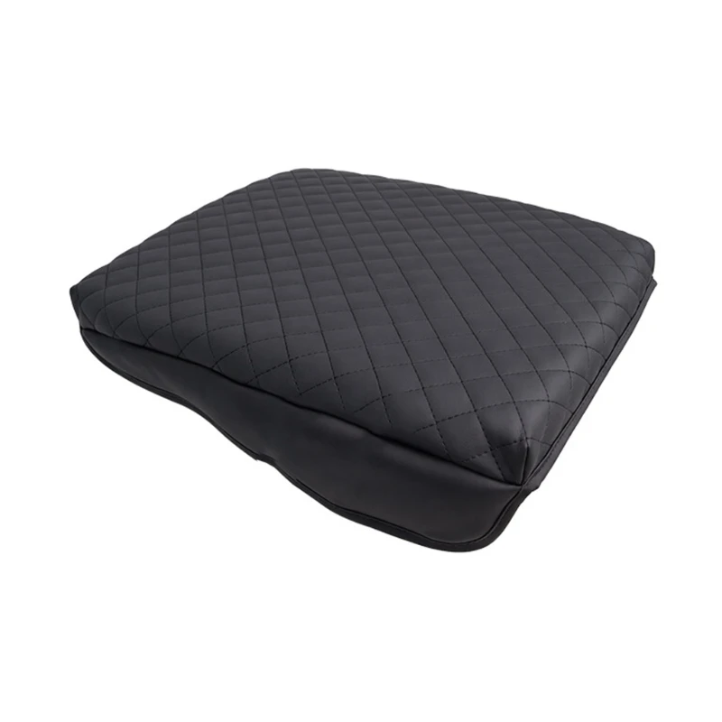 U1JF Upgrades Leather Center Console Cover Armrest Protector Square Armrest Cover Excellent Fit for Pickup 1500 2018-2026