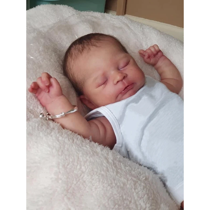 Timothy Sleeping Reborn Baby Doll 20 pollici Genesis di alta qualità bambola dipinta a mano con vene visibili bambola d'arte da collezione