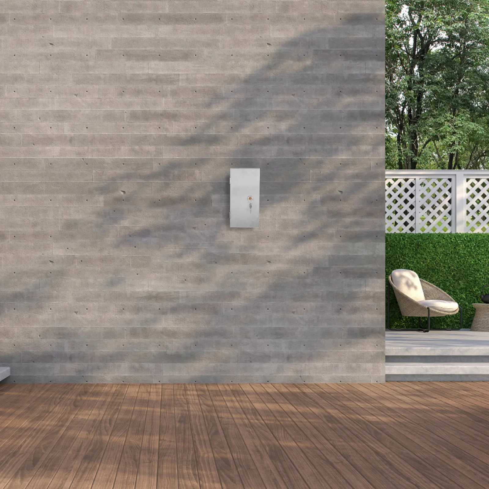 

Weatherproof Outdoor Socket Box Stainless Steel Dual Outlet with Lock Cover for External Charging Surface Or Flush Mount