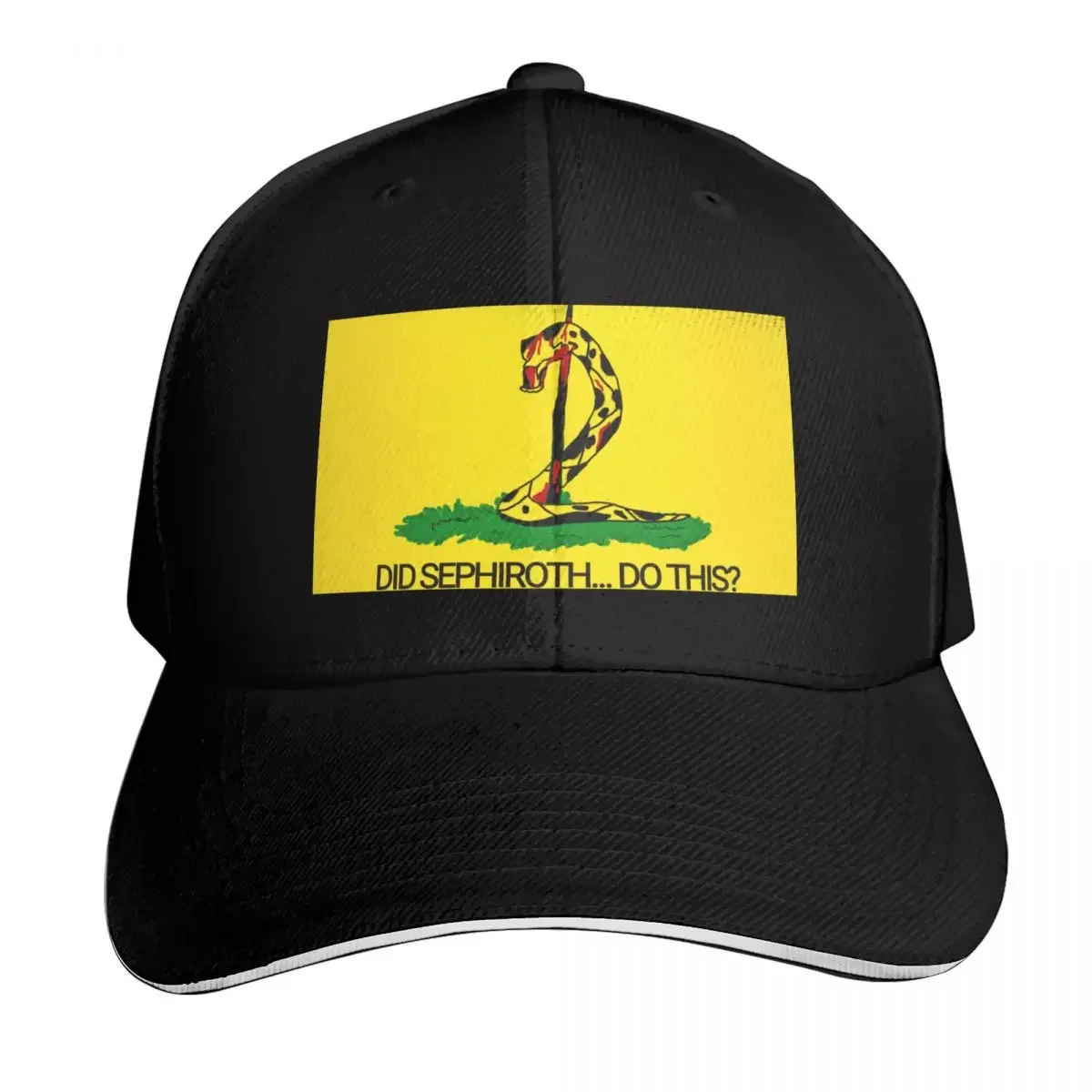 New Did Sephiroth Do This Gadsden Flag Baseball Cap Sun Hat For Children Gentleman Hat sailor cap for men Sunscreen Caps Women M