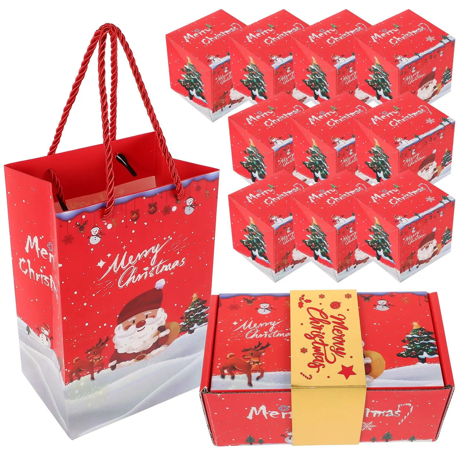 10PCS Christmas Gift Box DIY Folding Paper Box Money Birthday Surprise Bounce Red Envelope Surprise Gift Boxes