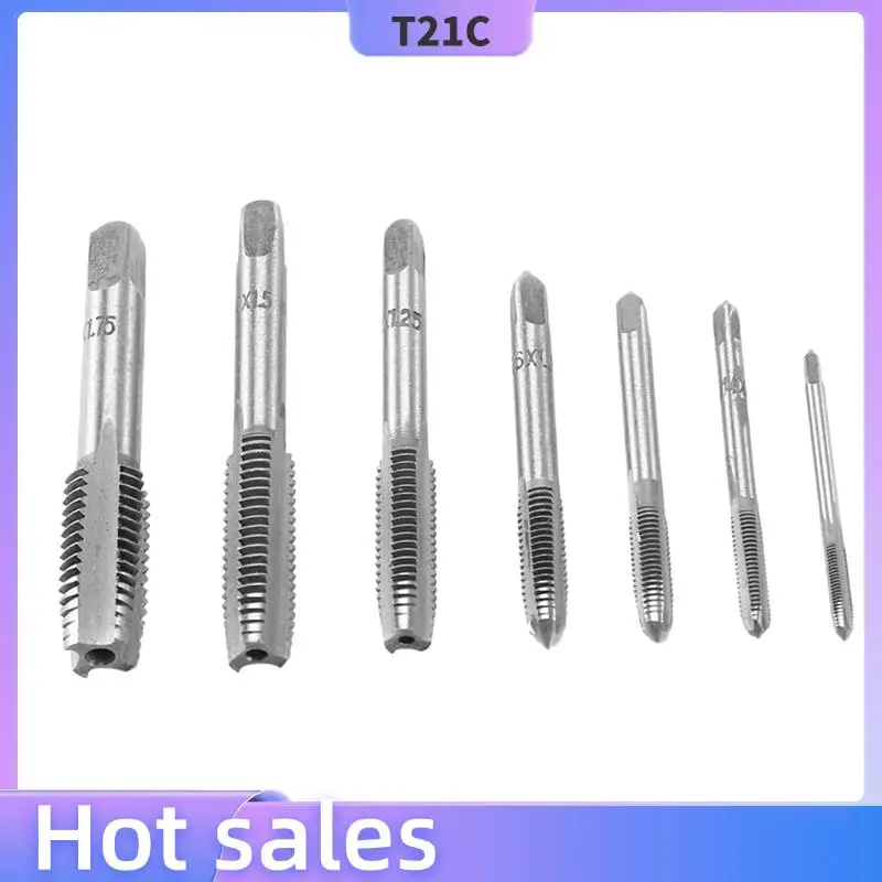 

T21C 21Pcs M3 To M12 Metal Hand Screw Machine Metric Taper Plug Tap Drill Bit Kit Silver