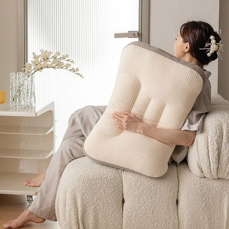 

Knitted Cotton Neck-support Sleeping Pillow Orthopedic Pillow Ergonomic Reduces Cervical Pain Neck Sleeping Pillows