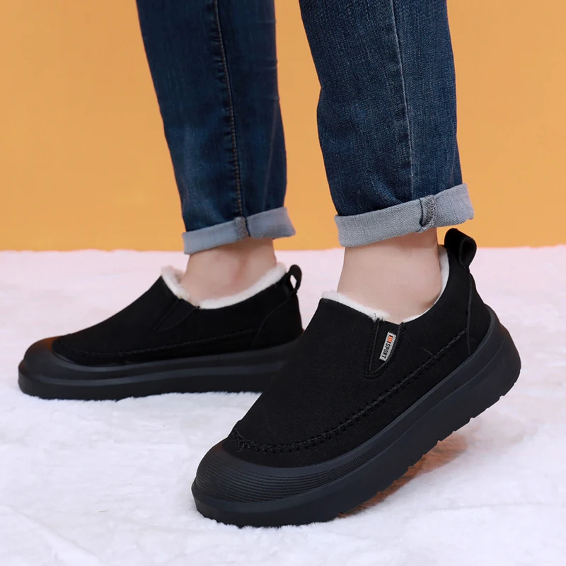2025 Winter neue einstufige warme Baumwollschuhe für Herren, bequem, warm, rutschfest, langlebig, Außensohle, kostenloser Versand, Herrenschuhe