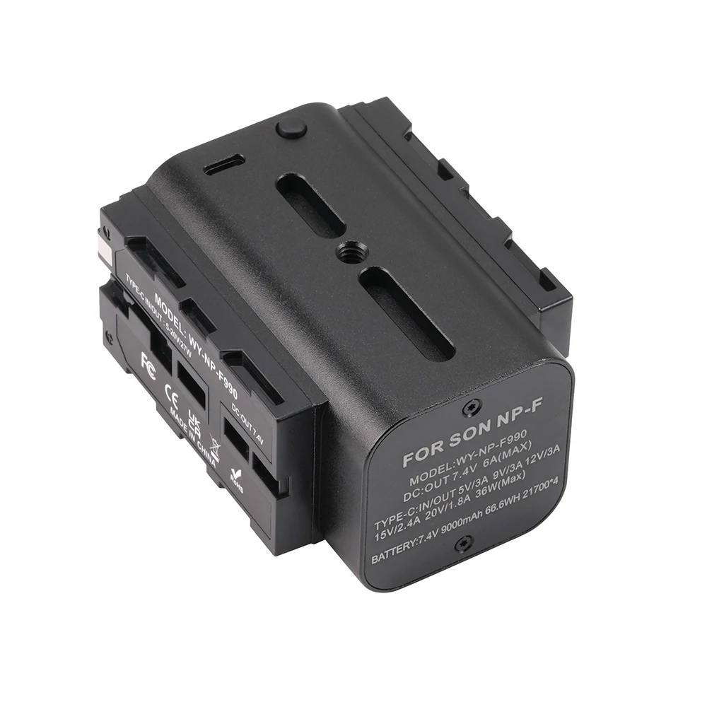 FOTGA NP-F Battery Adapter For Sony NP-F970/550/770 Double Sided Battery Camera Monitor Image Transmission Camera Photography