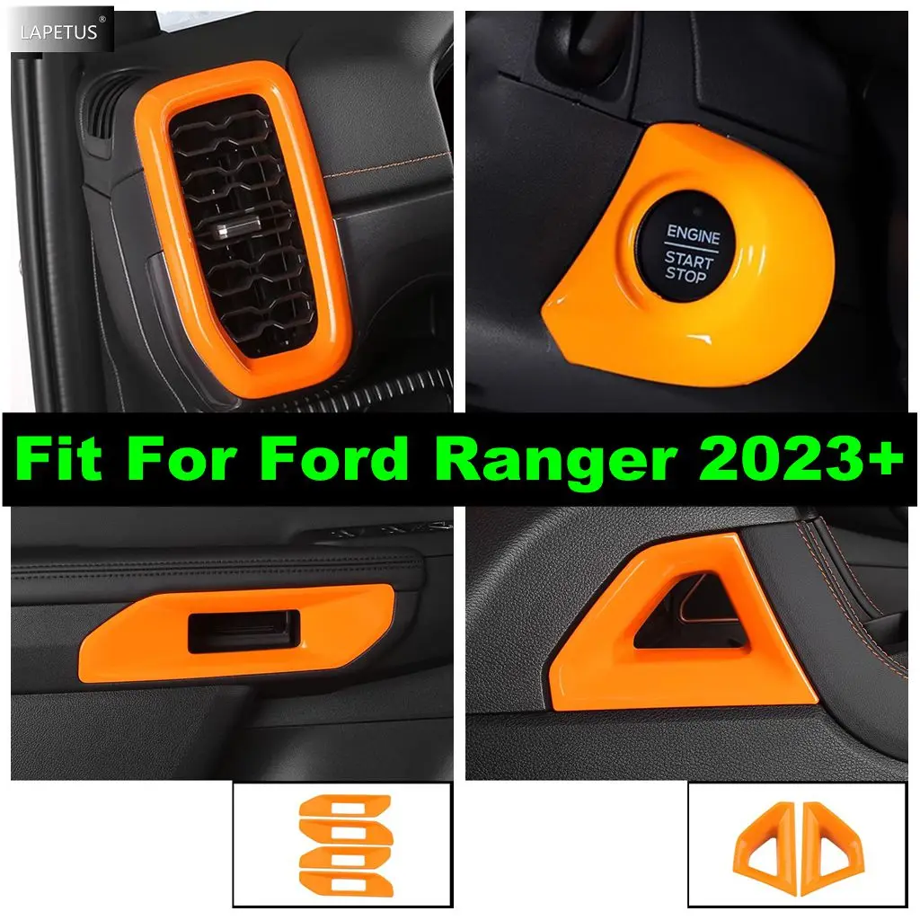 

ABS Accessories Handle Bowl / Start Stop Button / Central Control Side Panel / Air AC Vent Cover Trim For Ford Ranger 2023 2024