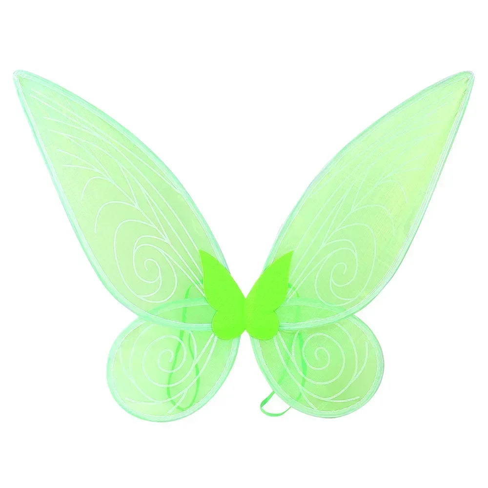 Accesorios de Cosplay de Hada Verde para niñas, diadema de alas de mariposa, collar, pulsera, pendientes de fiesta, conjuntos de vestido de Cosplay
