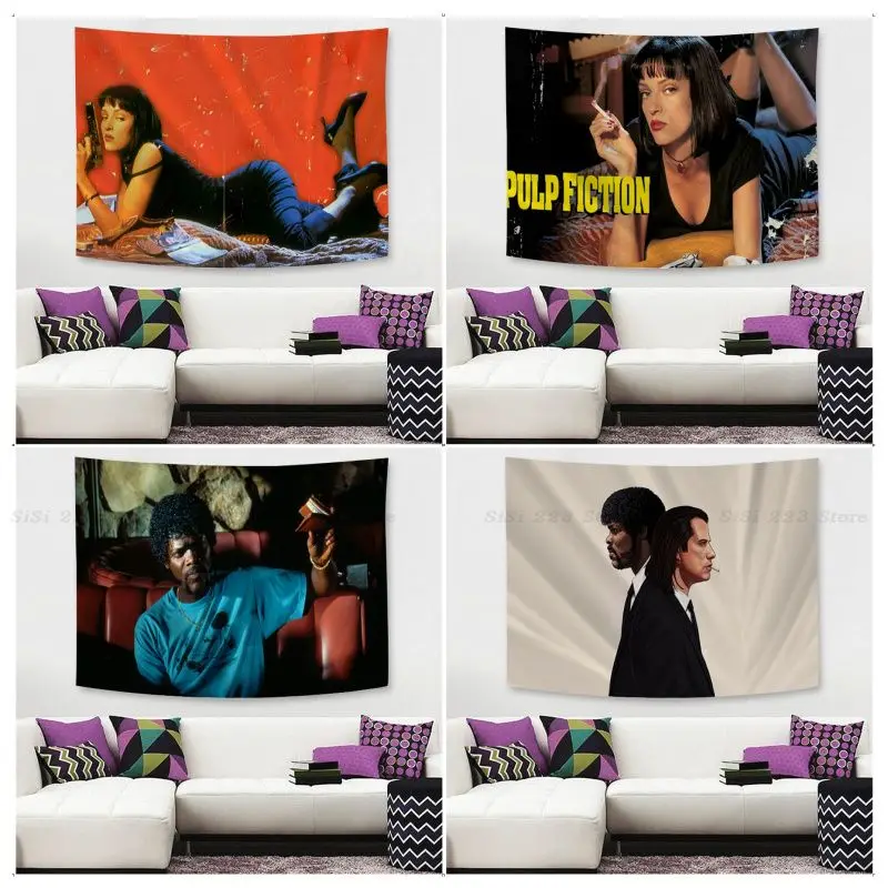 

Classic Movie Pulp Fiction Tapestry Hanging Bohemian Tapestry Bohemian Wall Tapestries Mandala Cheap Hippie Wall Hanging