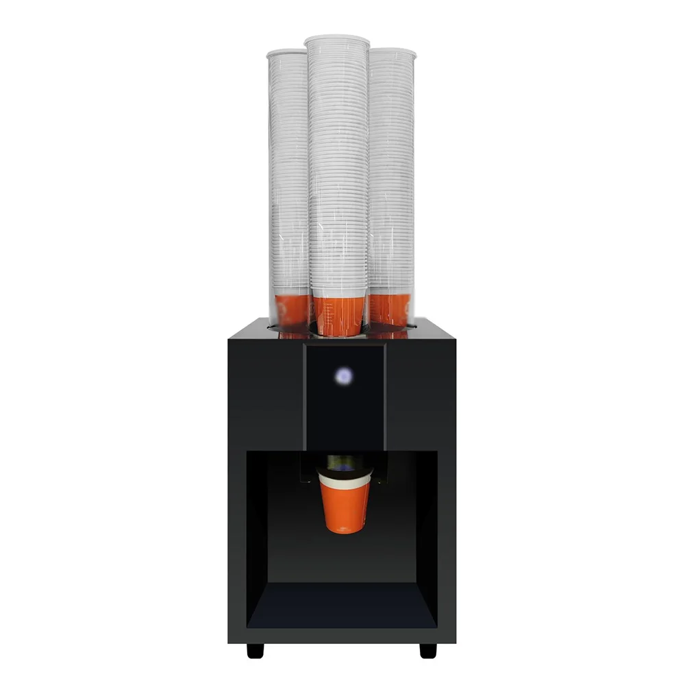 Commercial multi-tube paper-plastic cup dispenser self-service catering service beverage equipment