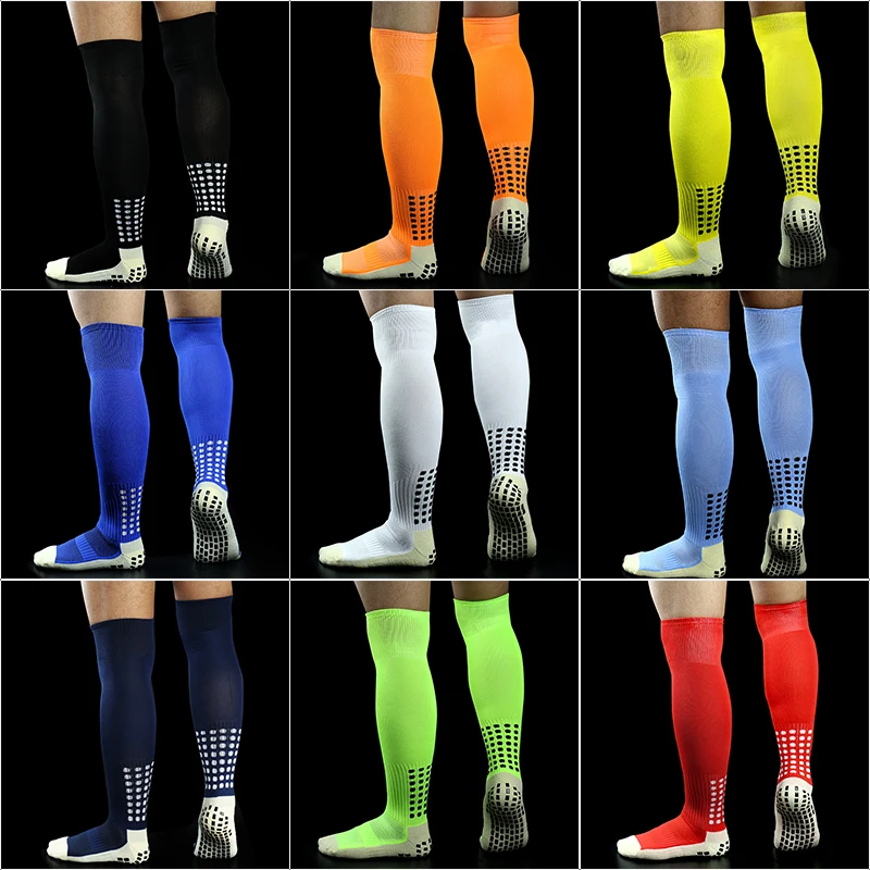 9-color men women long soccer socks sports silicone anti slip football socks wear-resistant sweat absorbing