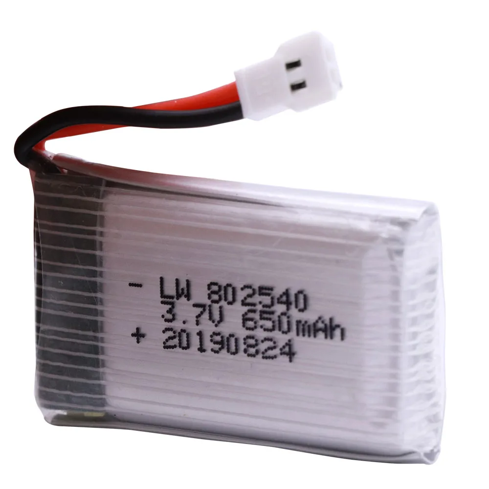 3.7V 650mAh lipo battery For Syma X5 X5C X5C-1 X5SC X5SW X6SW H9D H5C M68 FY550 HJ818 HJ819 L15FW 3.7V RC Drone Batteries 802540