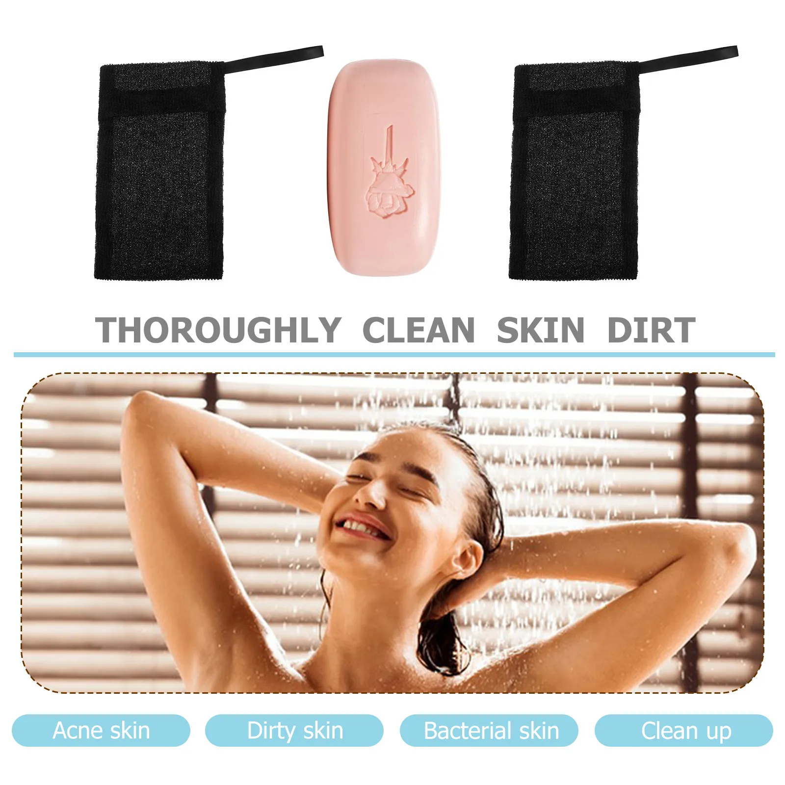 

10Pcs Soap Foaming Pouch Bubbling Net for Face Body Cleansing Premium Mesh Soap Saver Drawstring Design Shower Fun