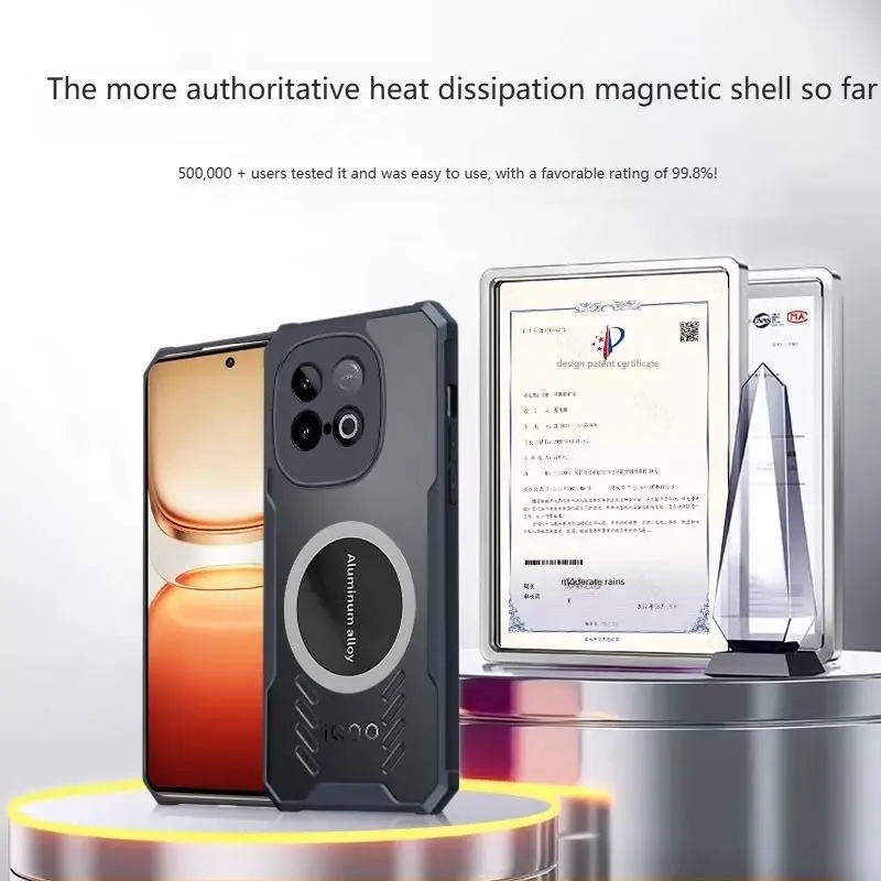 ل VIVO IQOO Neo 10 الصين Z10 5G حالة المغناطيسي واضح تبديد الحرارة وسادة هوائية للصدمات قذيفة ل IQOO 13 Neo10 Z 10 الغطاء الخلفي