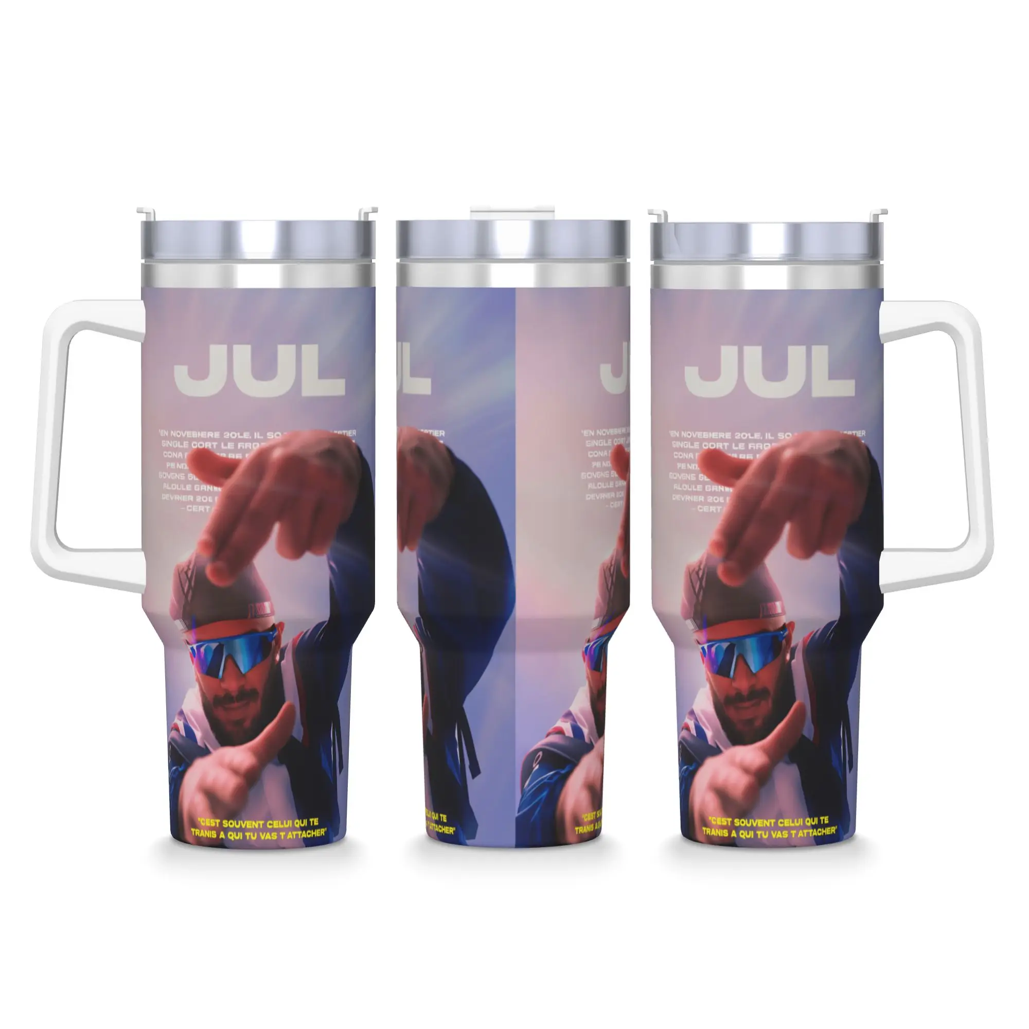 Rapper JUL Stainless Steel Tumbler  Travel Mugs Cup 40oz Coffee Mug Keep Heat Cold Drink Milk Tea Water Bottle