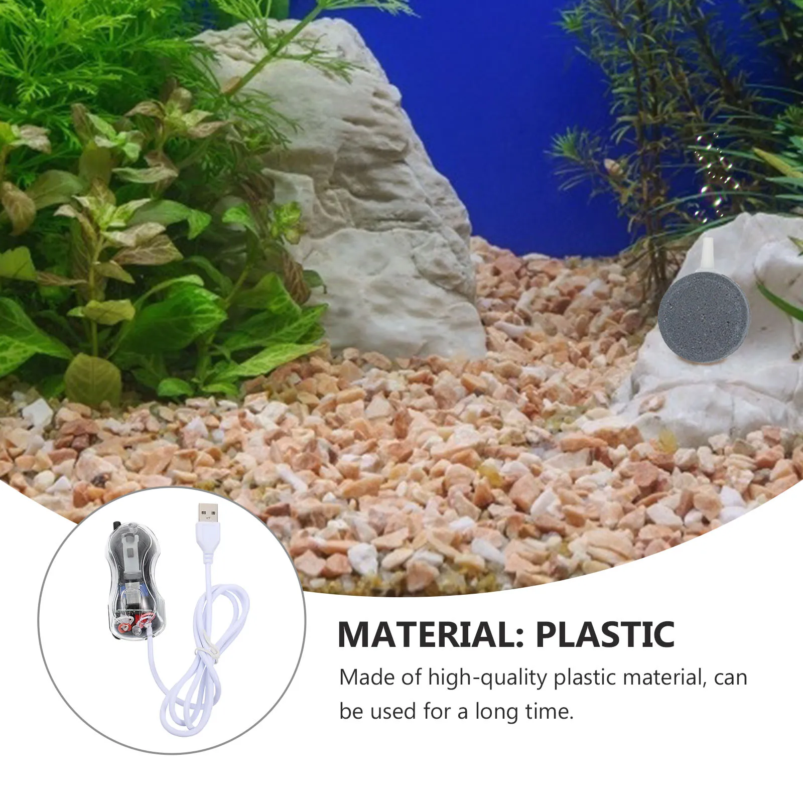

Compact USB Aquarium Air Pump Plastic Oxygen Pump for Fish Tank Aerator Stable Bubble Long Lasting Quality Noise Reduction Pad