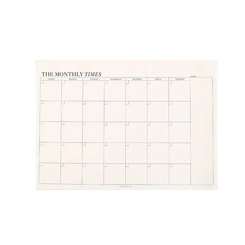 80 Pages Weekly Planner Monthly Undated Agenda A5 Notebook Schedules Study Planner Korean Stationery Office School Supplies