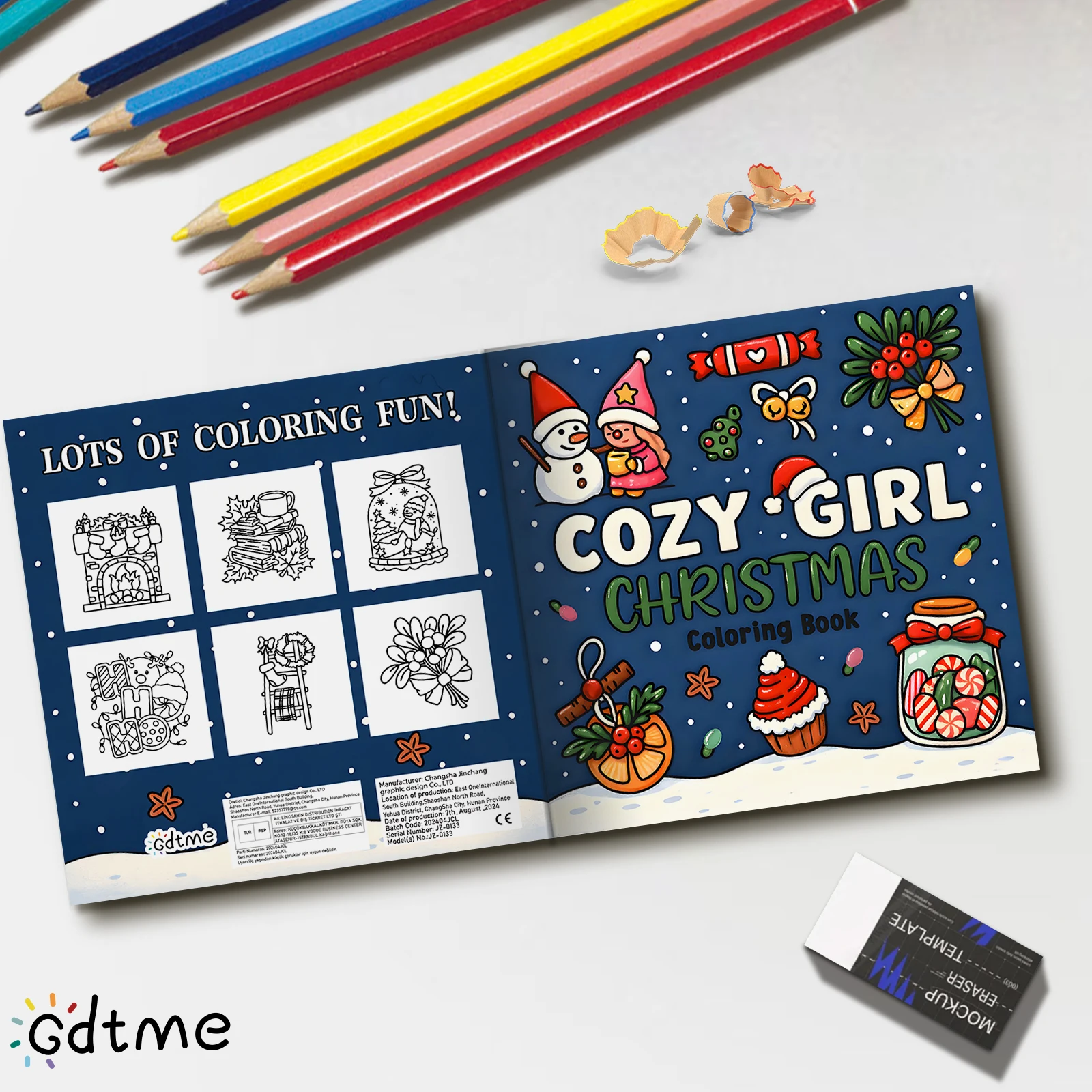 COSY GIRL CHRISTMAS Malbuch Montessori Geschenk Pädagogische Graffiti Malbuch Zeichenspiele Spielzeug Weihnachten Perfekte Geschenke – Detail 4