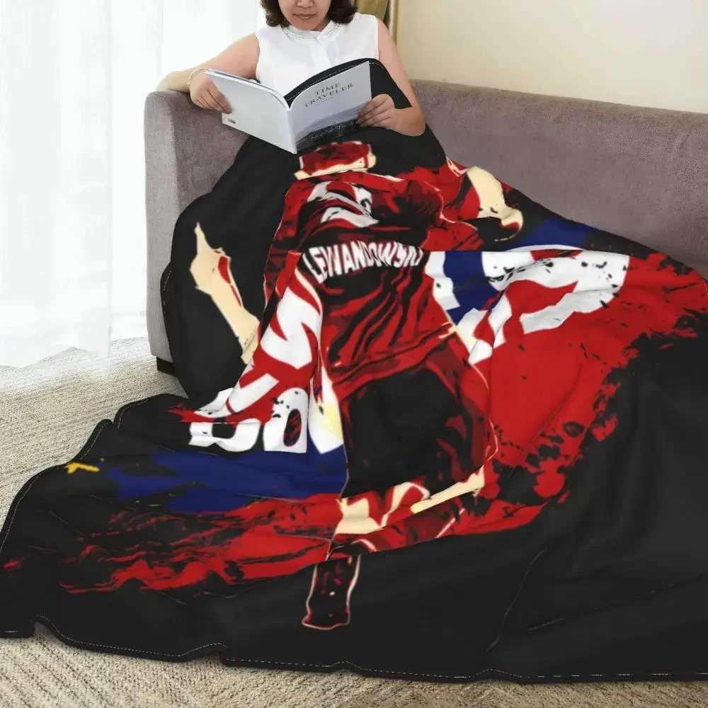 

Warm Soft Blanket Football Player Picnic Throw Blanket Autumn Novelty Custom Flannel Bedspread Sofa Bed Cover