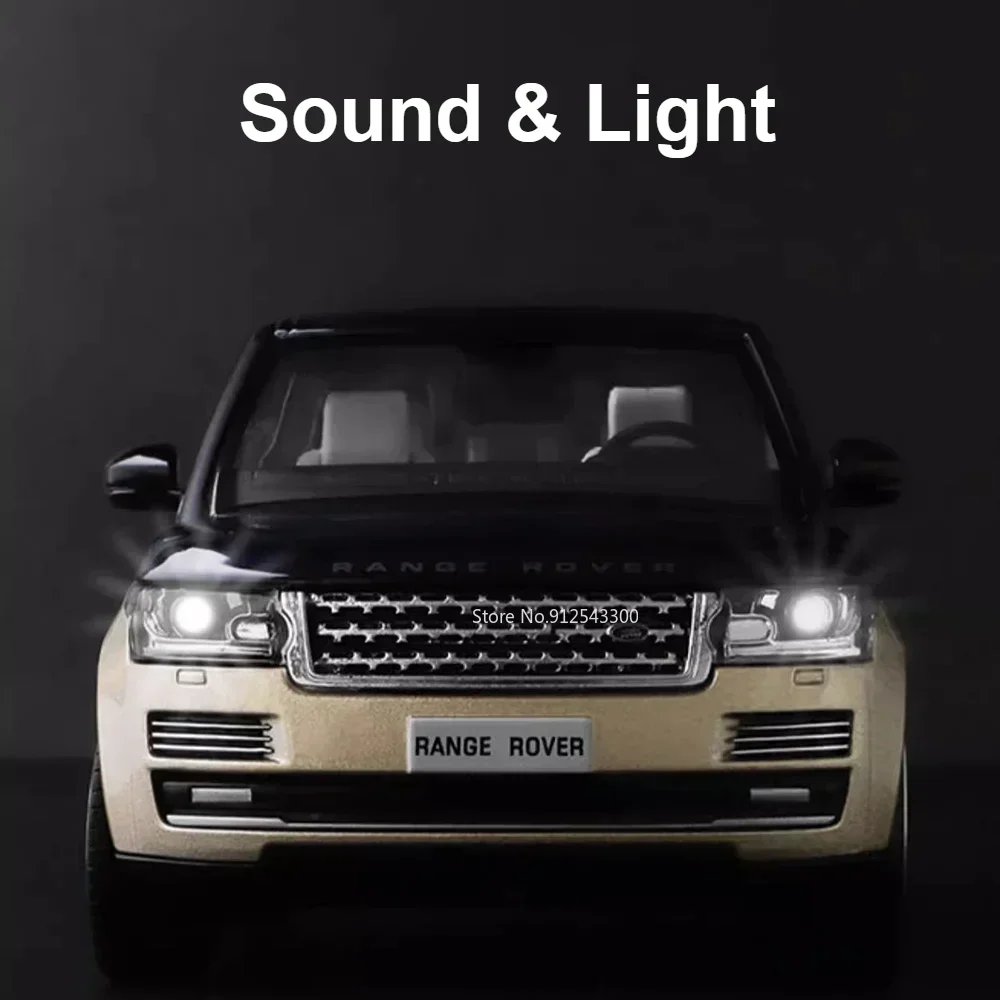 CCA 1/26 Land Rover Range Rover SUV Car Model Toy Alloy Diecast Doors Opened Off-road Sound Light Vehicle Model Collection Gifts