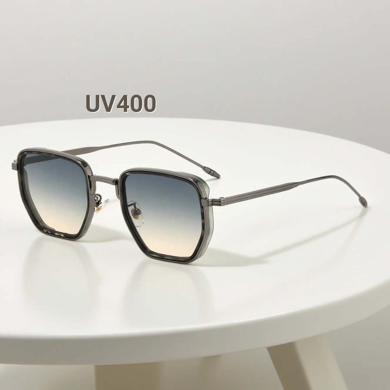 2025 New Fashionable Personalized Square Frame Women's Sunglasses Retro Neutral Punk UV400 Sunscreen Polarized Sunglasses