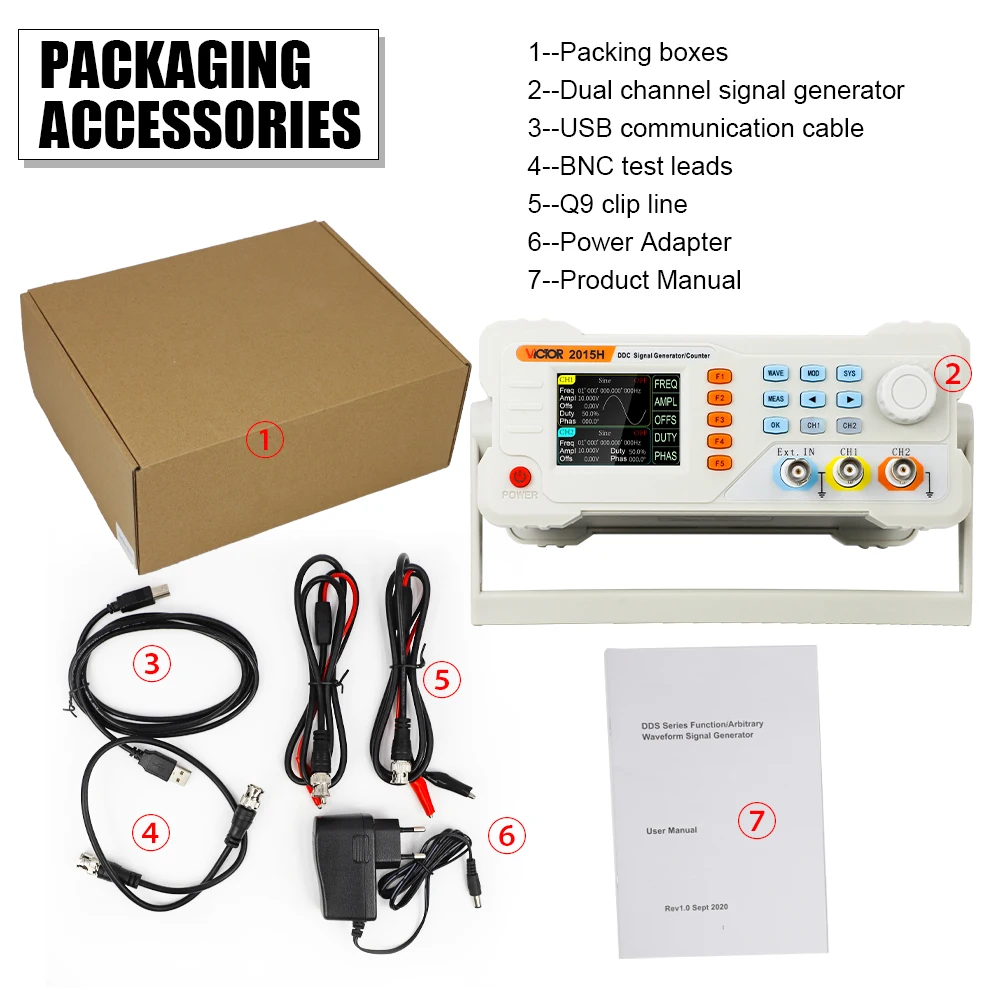 Signal Generator Arbitrary Waveform Generator,60MHz Generators Dual-channel 200MS/s 13Bits Vertical Resolution for Multi Tester