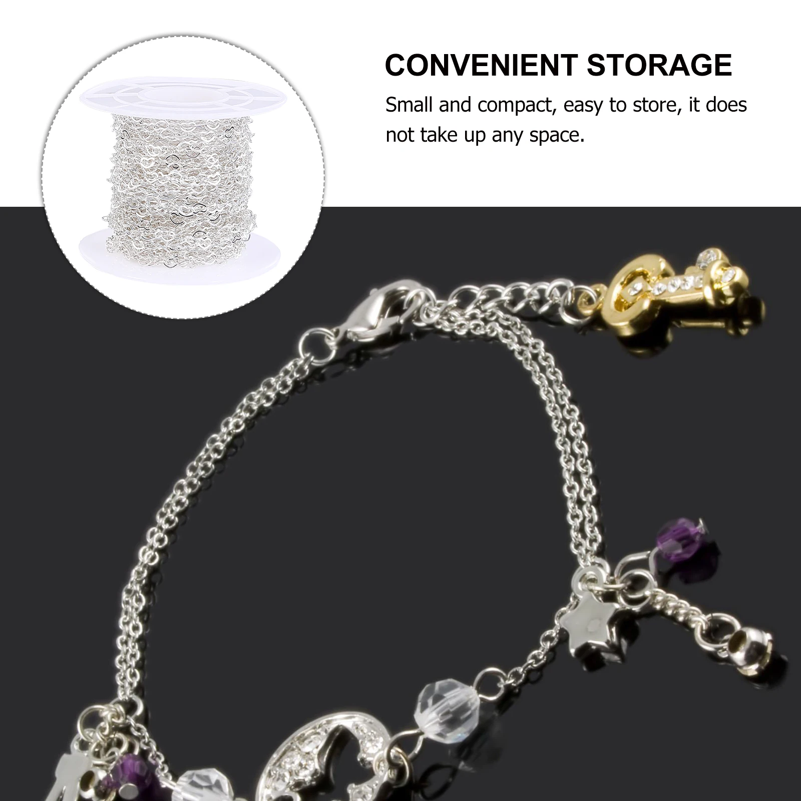 1 Roll Heart Link Chain High Quality Copper Cable For Diy Jewelry Making Handmade Necklace Bracelet Sweater Chain Bulk Spool