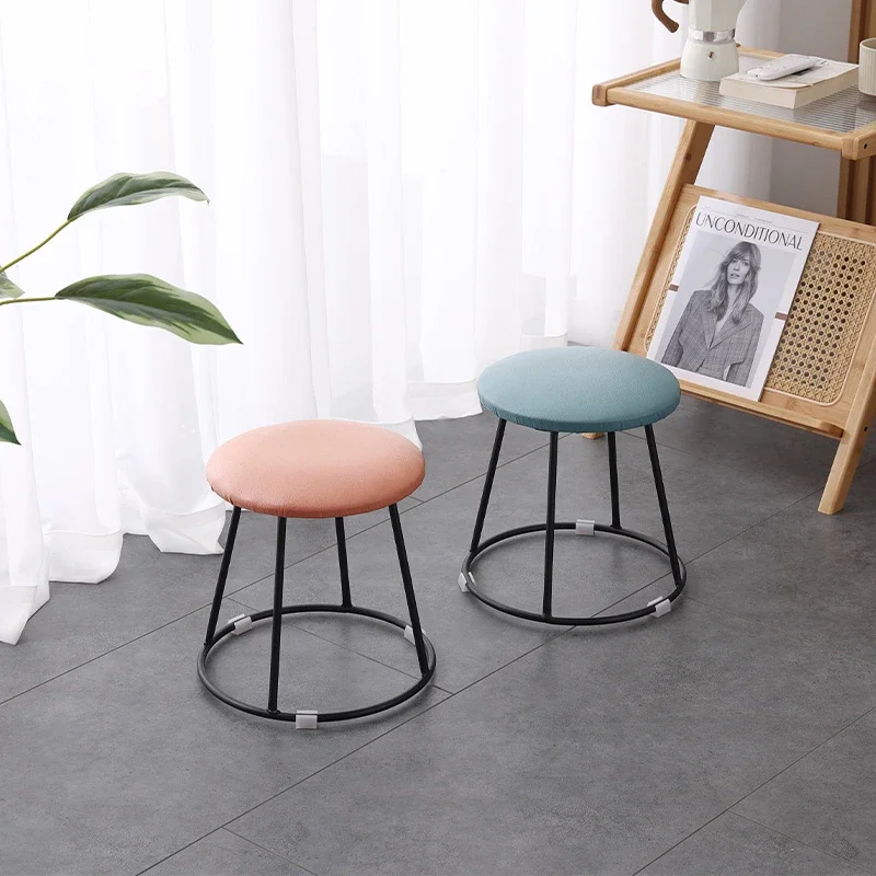 

Низкий табурет, современный круглый, простой, для гостиной, чайный столик, дверь для смены обуви, железное искусство