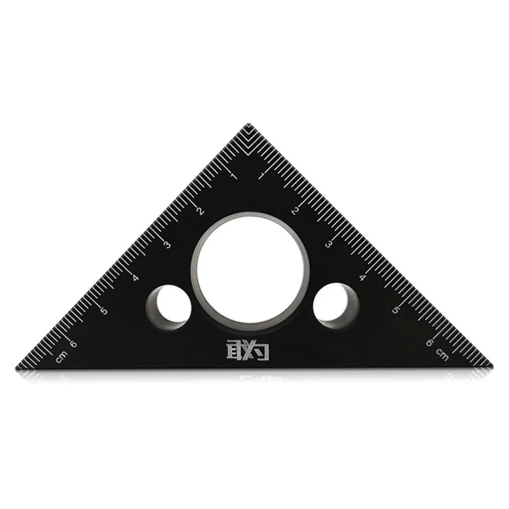 Regla Triangular de aleación de aluminio, regla para carpintería, herramienta de carpintero compacta y ligera, regla Triangular, 1 Uds.