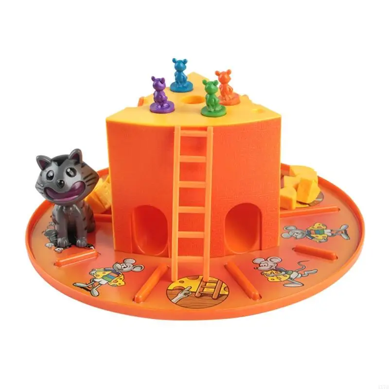 4X7D for Cat and Mouse- Cake Cheese Boys and Girls Gifts Parent-Child Interactive Board Games Educational
