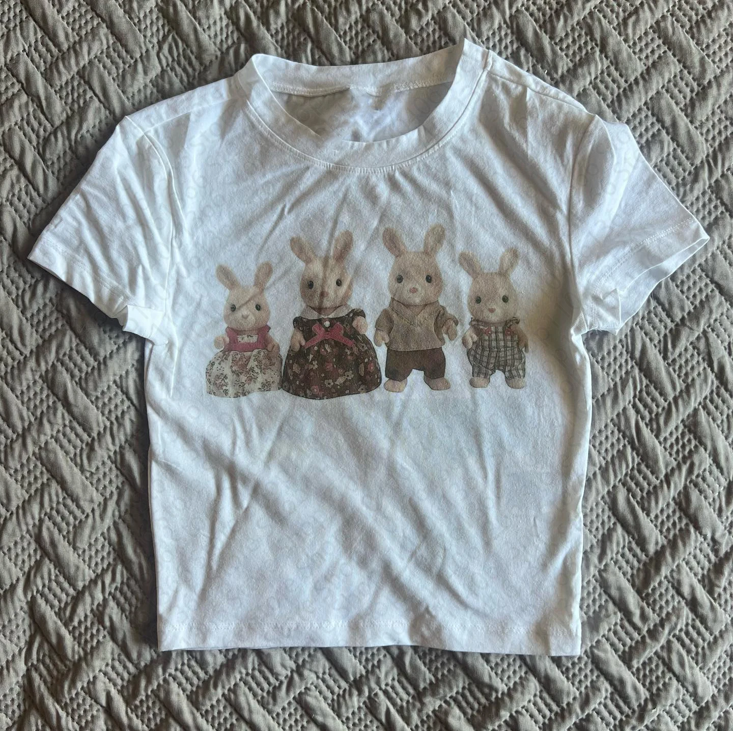 Y2k Anime style Printing Vintage Trash Casual Vest women Fashion Short Crop Tops Aesthetic Sexy beauty Slim Goth Short Sleeve