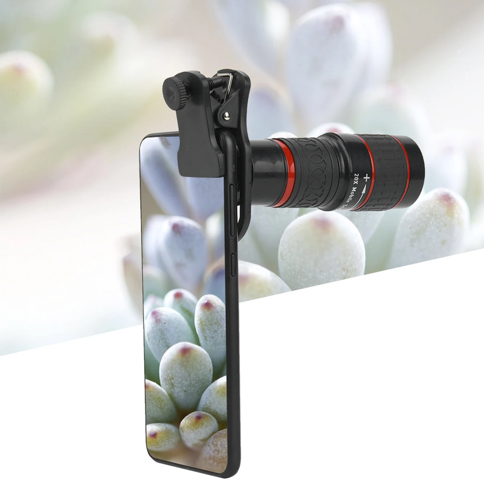 

20X Long Focus Zoom Telephoto Lens With Clip for Smart Phone Tablet PC Black 20X Long Focus Lens Telephoto Lens Long Focus Lens