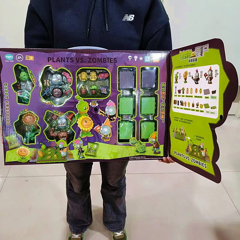 New Plants Vs. Zombies 2 Assembled  Chomper Peashooter Ra Zombie Boy  Game Character Assembly Toy Scene Toy Set Children'S  Gift