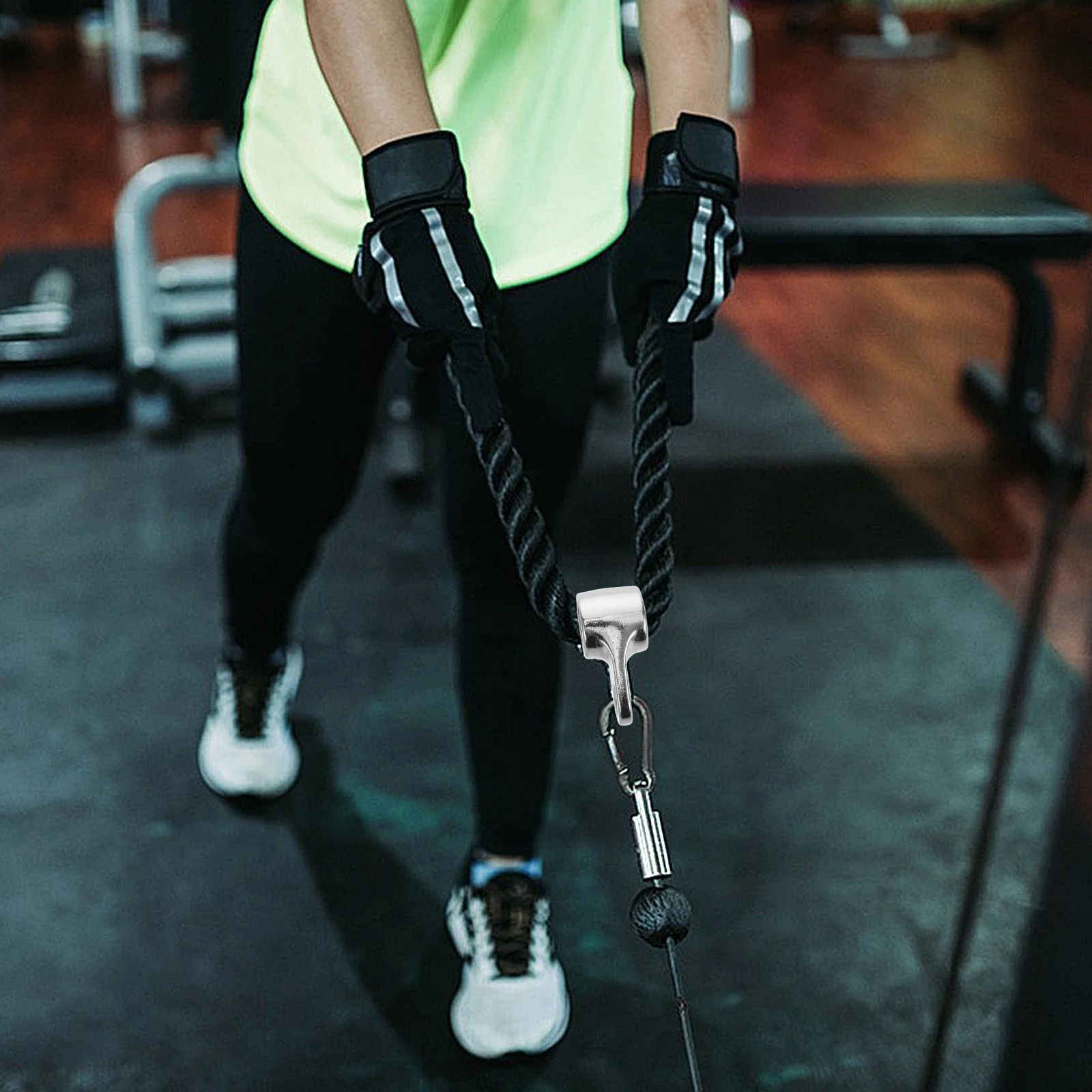 مرفق دوار للحبل ثلاثي الرؤوس شديد التحمل لآلات الكابلات - مرفق كابل حبل سحب ثلاثي الرؤوس احترافي للياقة البدنية