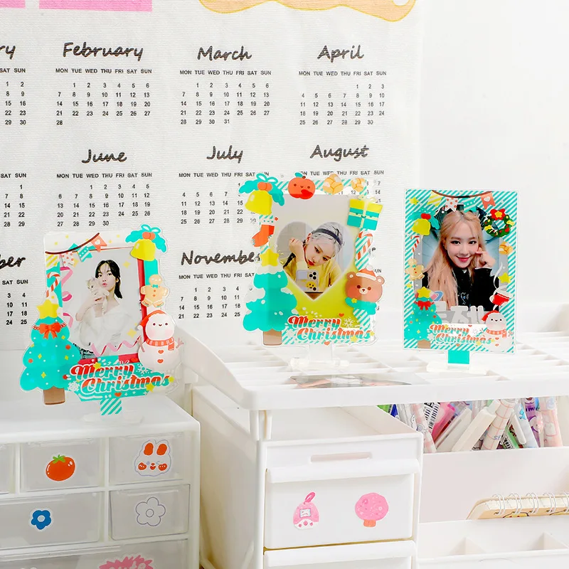 Christmas Small Display Stand, Brick, Standing Stand Plate, Desktop Holder, Protective Card Holder