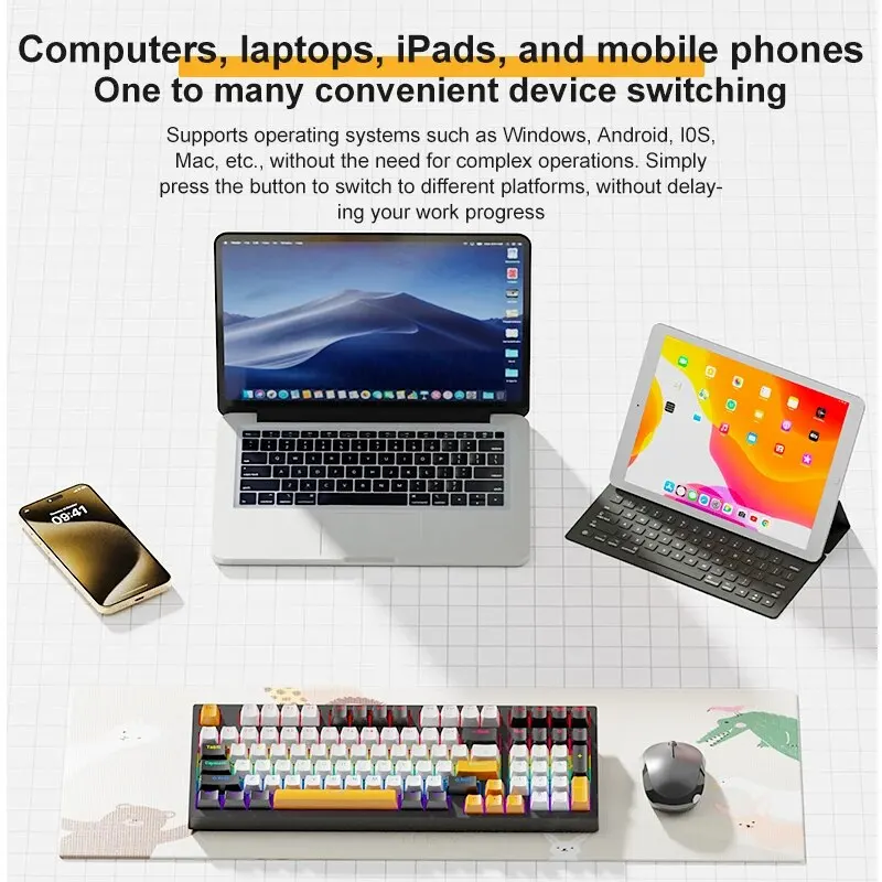 SKYLION K98 Keyboard And Wire Separate Mechanical Keyboard A Variety Of Lighting Games and Office for Microsoft and IOS System