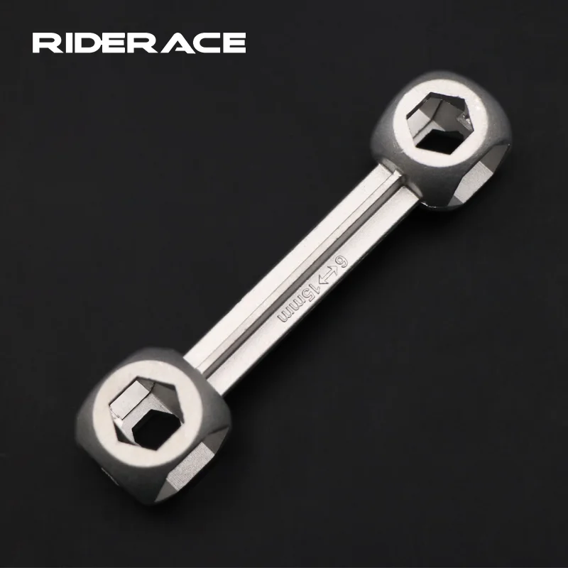 Mini Portable Bicycle Hexagon Wrench Bone Shape Multipurpose Bike Hand Tool 6/7/8/9/10/11/12/13/14/15mm With 10 Hex Holes