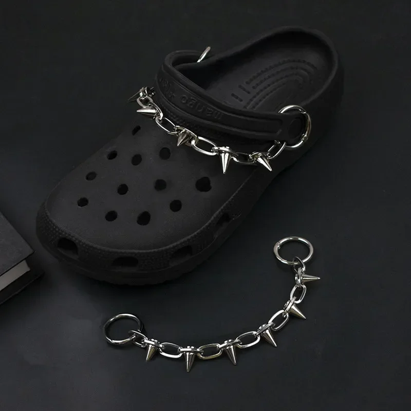 2026 Hot New Designer Shoe Charms Chain Fashion Gift Punk Pendant Metal Buckle Hip Hop Shoe Decoration Accessories For Gift