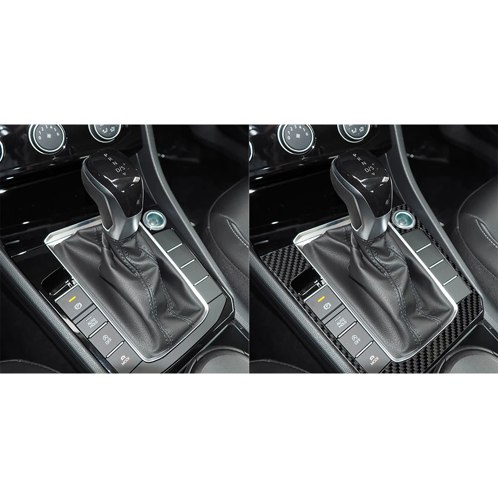 Carbon Fiber Car Interior Transmission Shift Box Panel Trim Sticker For VW Jetta MK7 2019-2023 Car Styling Accessories 4