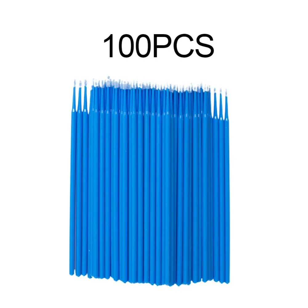 100 Peças de Micro Escovas para Manutenção Automotiva - Escova Descartável para Retoques de Pintura com Ponta Pequena para Acessórios de Detalhamento Automotivo