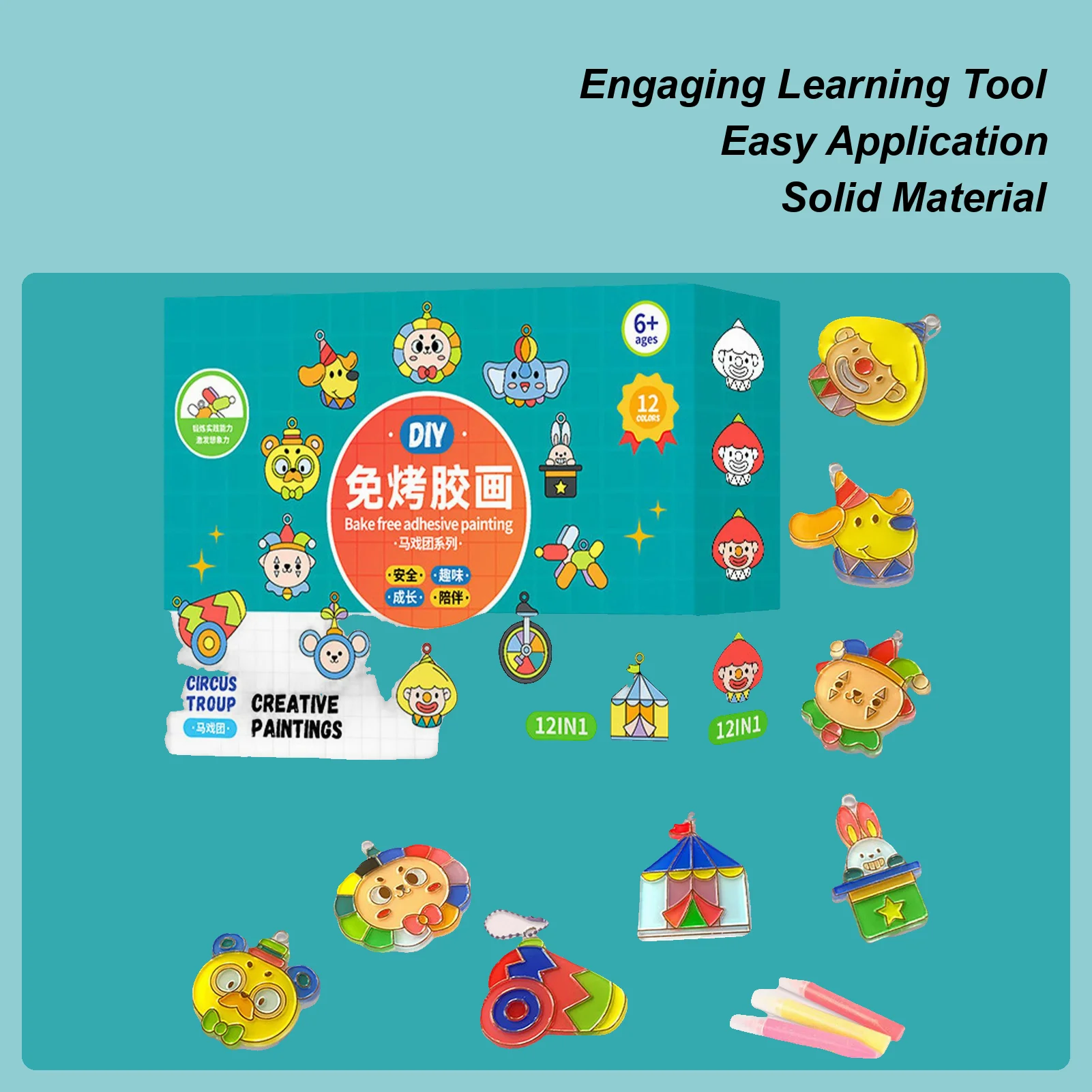 

Kids Painting Kit Water-Based Gel Painting Toy DIY Craft Kits For Boys Girls Ages 6 Home Craft School Project Creative Play