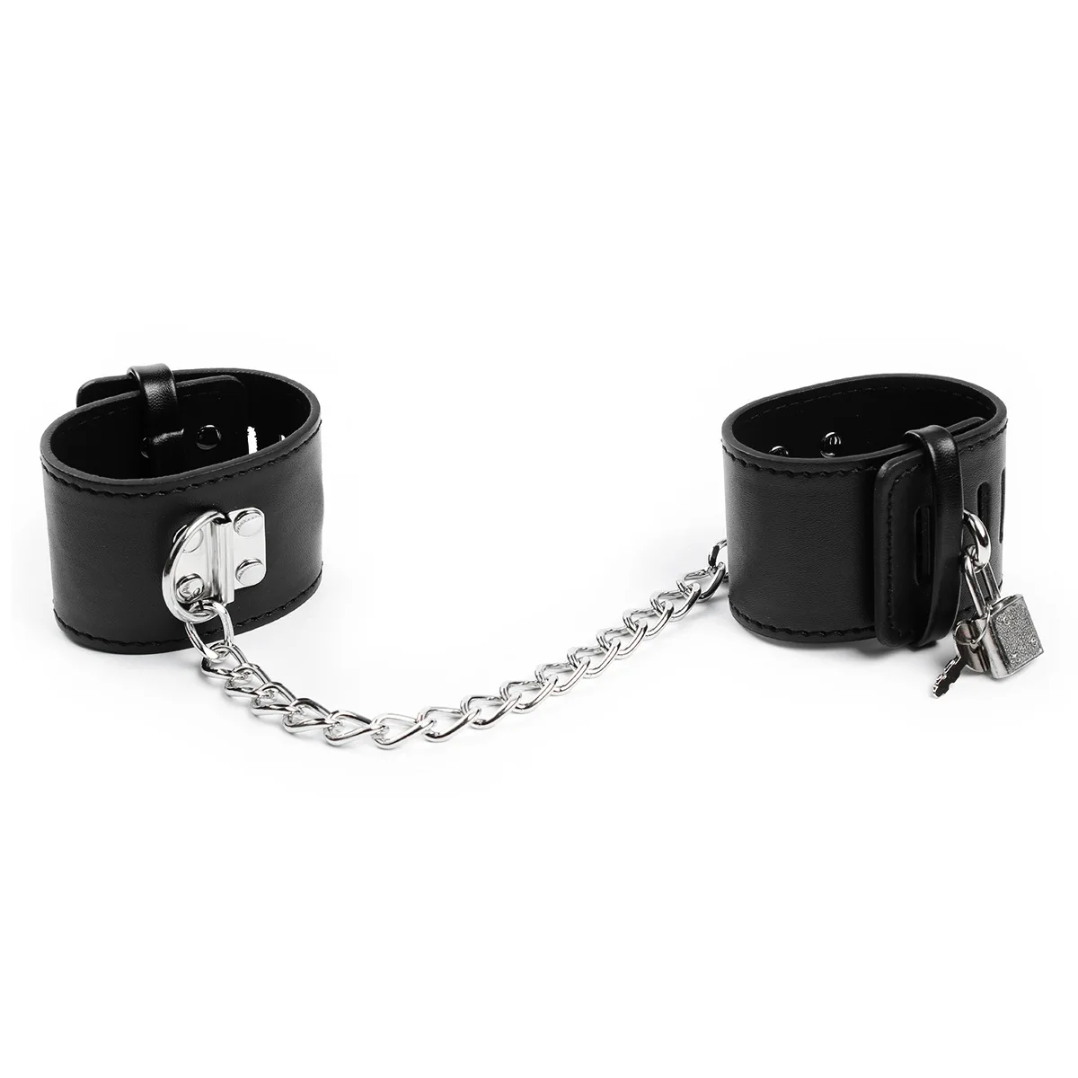 Sex Handcuff Toy with Lock 18+ Adult SM Slave Erotic Games Hand Restraint Cuffs Couple Sex Bondage Gears PU Lock Handcuffs - view 4