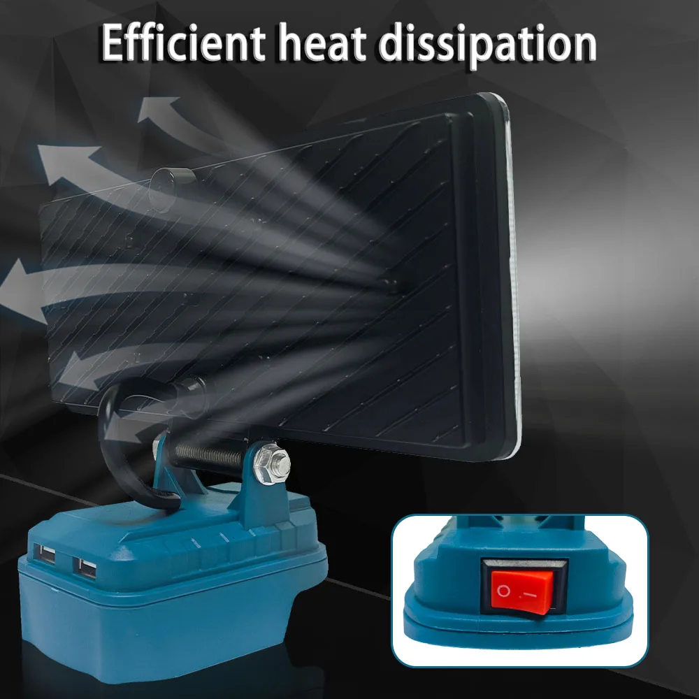 LED-Arbeitsleuchte 3/4/8 Zoll für Makita 14,4 V 18 V Li-Ionen-Akku-Lampe mit USB-Außentaschenlampe, Laterne, Camping-Notlicht – Detail 8