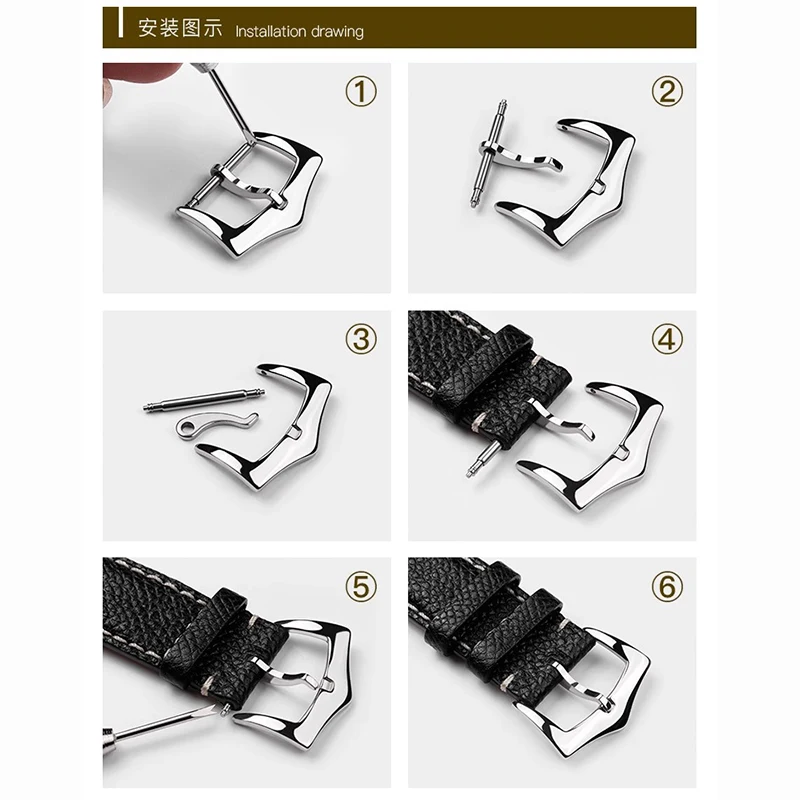 Ремешок для часов из нержавеющей стали 16 мм 18 мм, пряжка для женщин и мужчин, серебристый, однотонный металлический ремешок для часов, аксессуары для ремешка из полипропилена