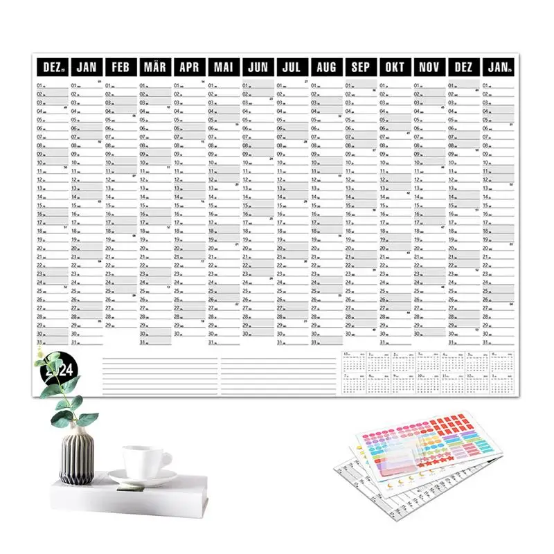 

Yearly Wall Calendar 2024 365 To Do Wall Calendar Year-Round 2024 Calendars From Jan. To Dec. Large 365 Poster Calendar For Home