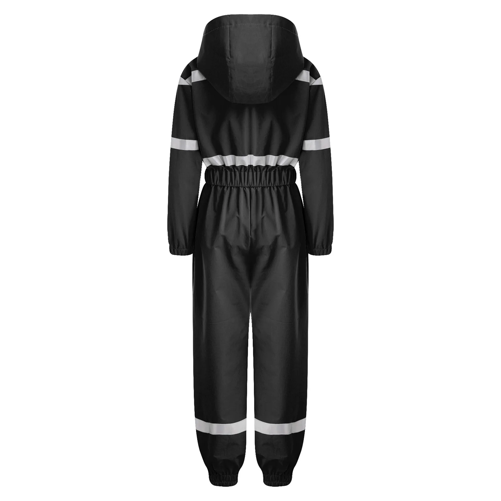 One-Piece Workwear Waterproof Machine Repair Coverall Hooded Jumpsuit for Kids Boys Girls Fishing Outdoor Activities Clothes