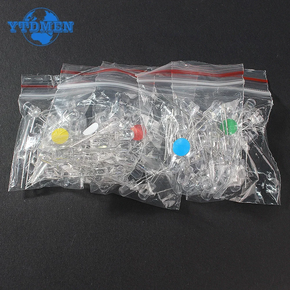 50/100pcs F5 Ultra Bright LED Diode Transparent Light LED Bulbs Emitting Diodes Kit White Orange Red Yellow Blue Green